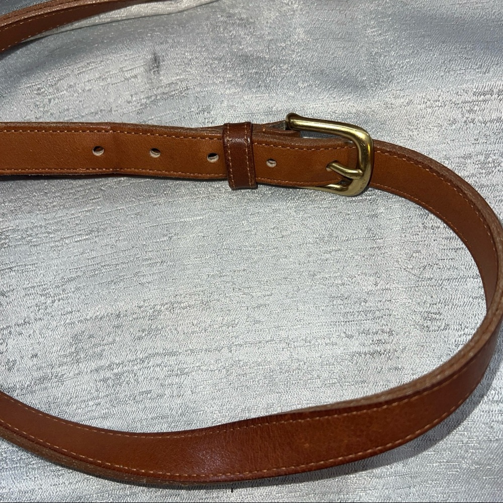 Vintage Coach 327 Crossbody Brown Leather Adjustable Strap Brass Hardware Rare - Picture 2 of 10